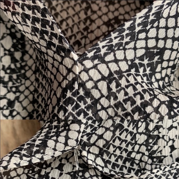 Theory Kimry Snake Print Tie Front Blouse - Picture 6 of 9